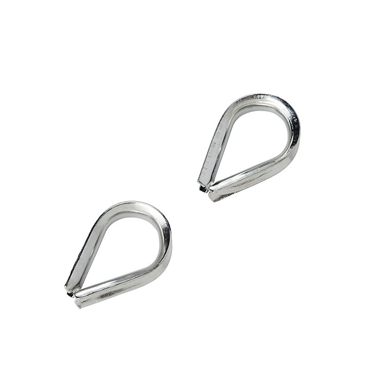 Lot de 2 cosses-coeur Inox pour câble ø6 mm