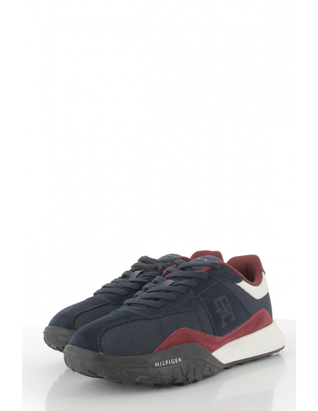 tommy hilfiger Baskets de ville homme retro modern runner midnight bleu/rouge