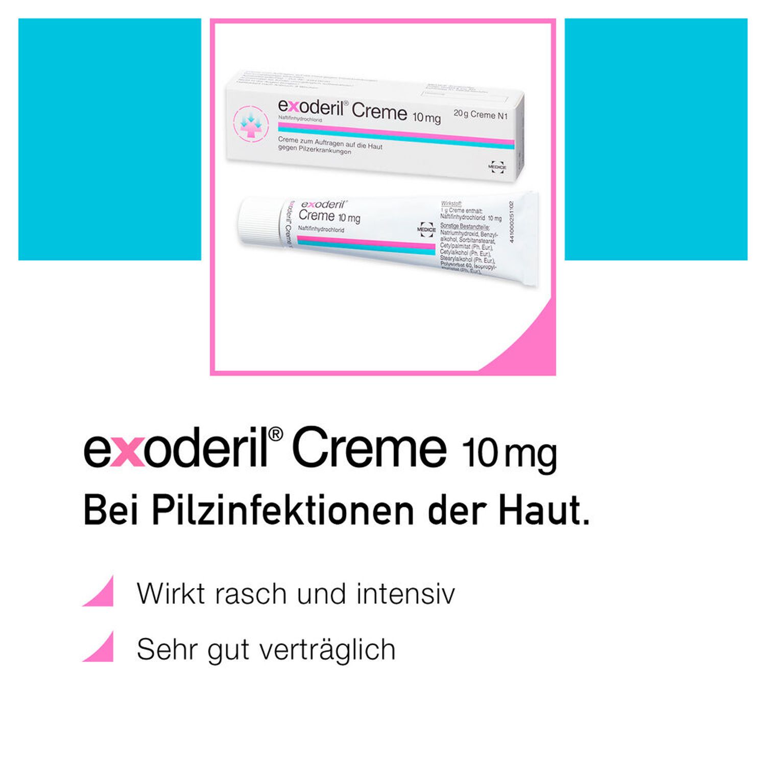 exoderil Creme die Rettung bei Pilzinfektionen der Haut