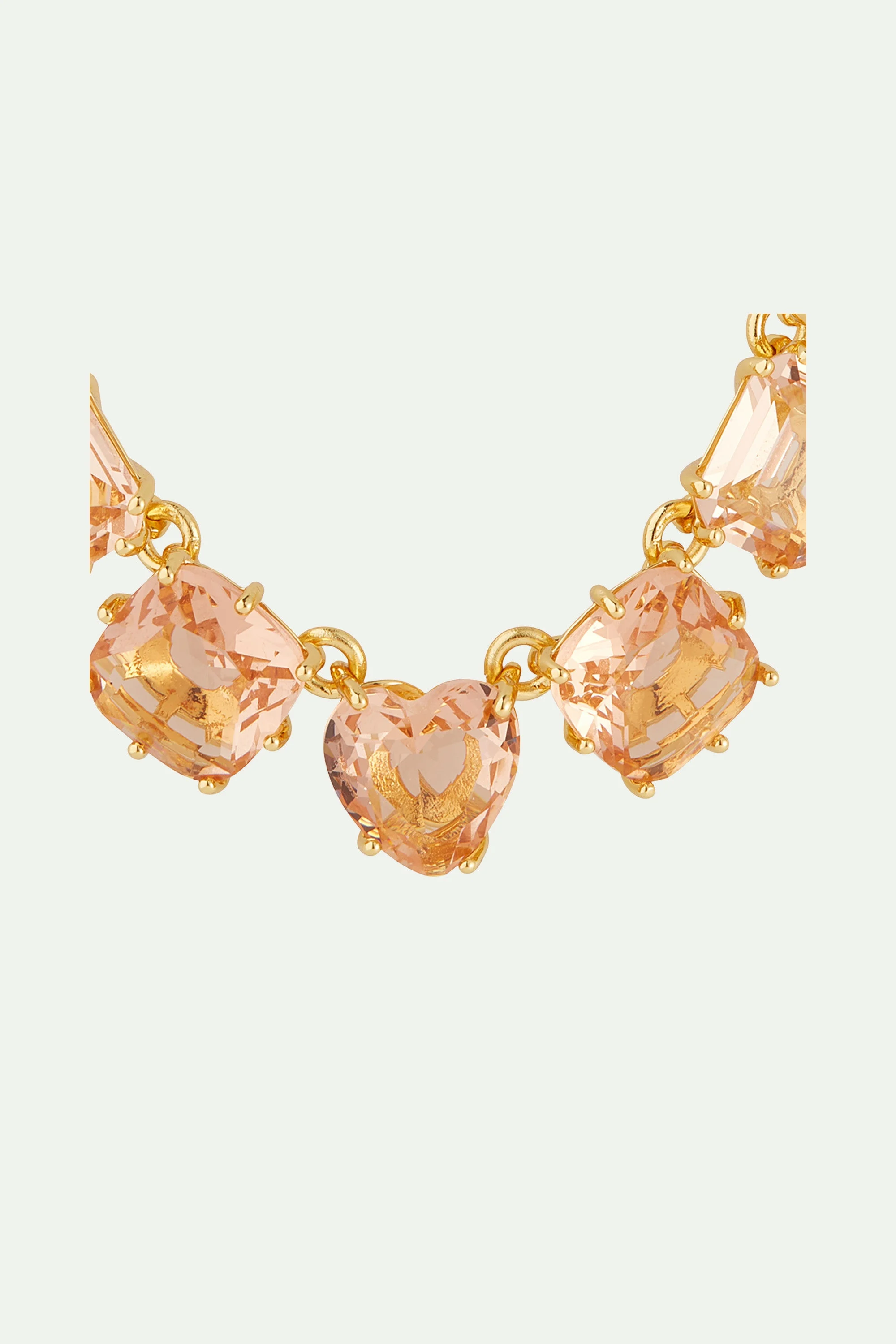 Collier fin 9 pierres la diamantineabricot | Rose