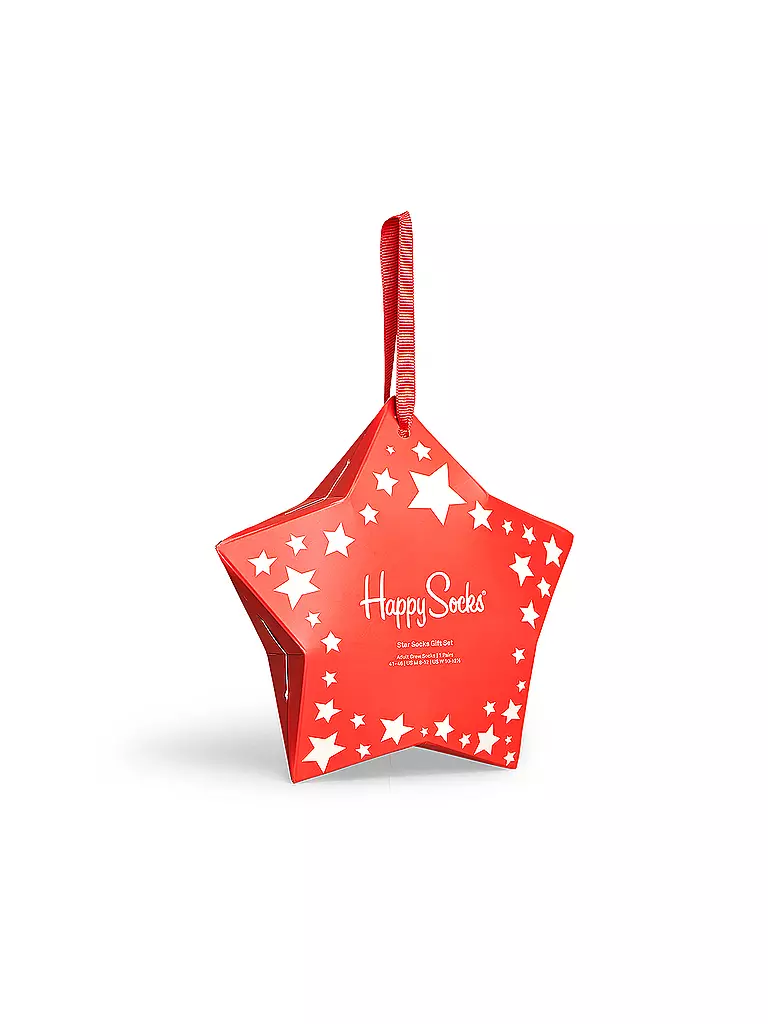 HAPPY SOCKS Damen Socken Geschenkset STARS 36-40 comp16 rot