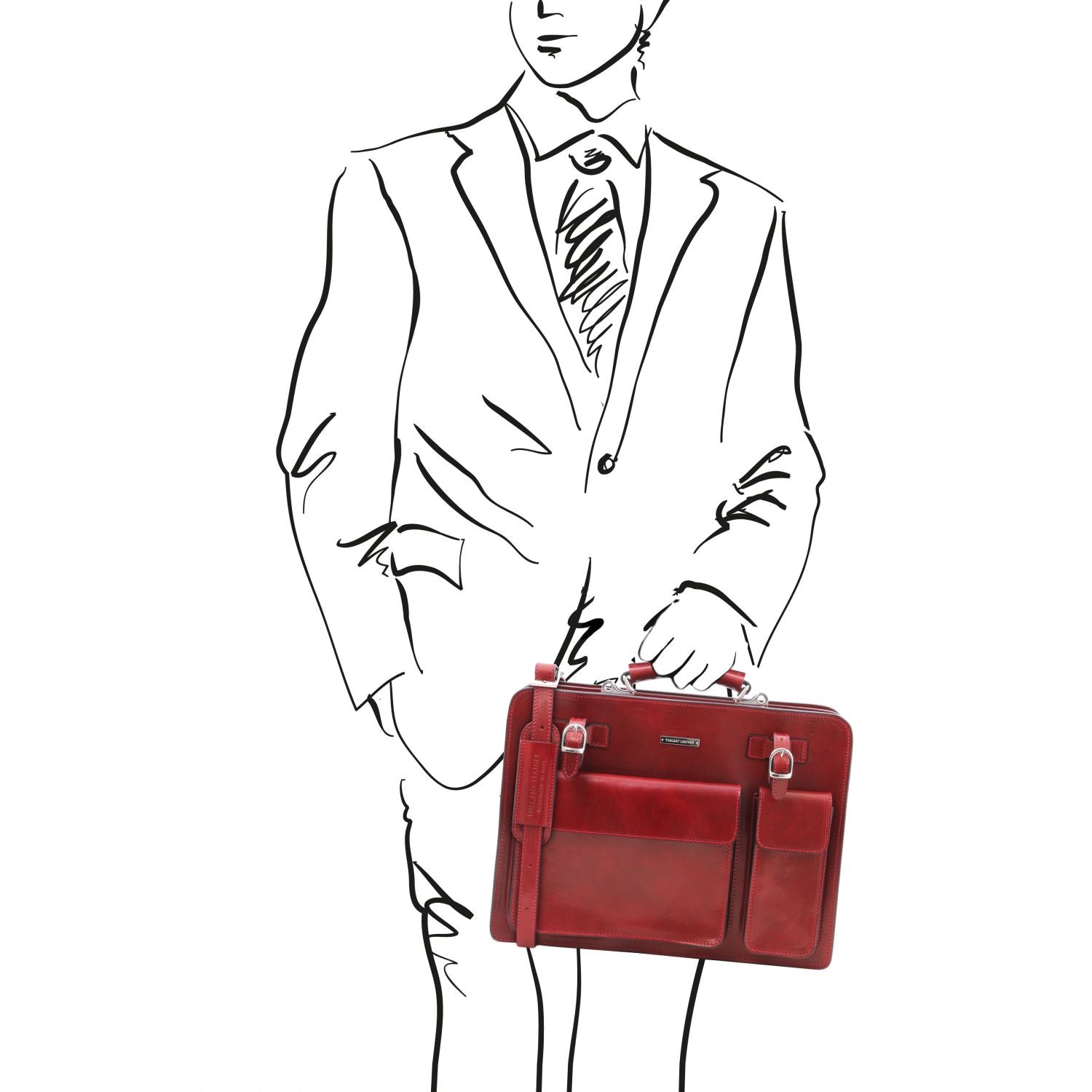 TL141268 – Venezia – leren Aktetas 2 compartments
