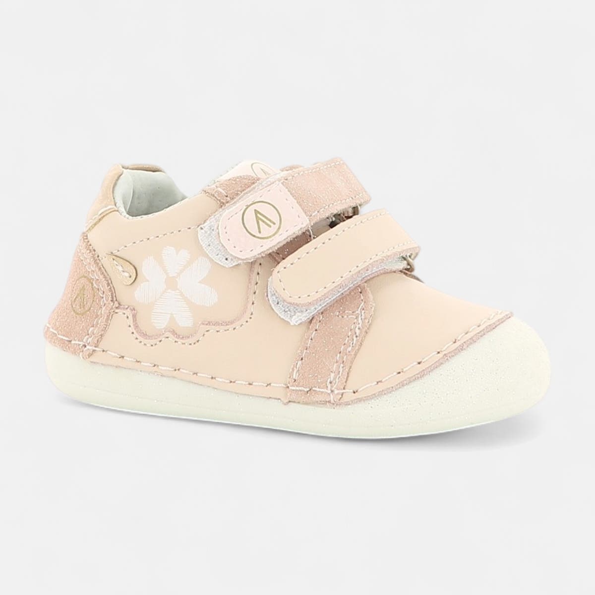 Baskets hautes Bébé fille en cuir rose
