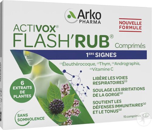 Arkopharma Activox Flash'Rub Comprimés 1ers Signes 15 Comprimés