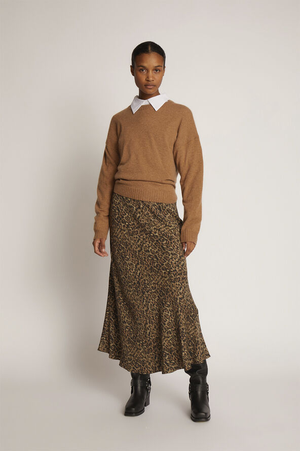 MUNTHE CARSON Ecovero Viscose Skirt Brown