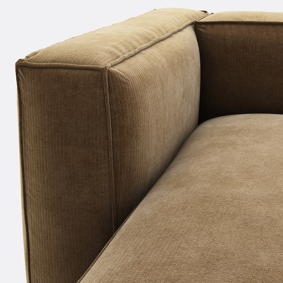 LA REDOUTE INTERIEURS<br>Sofá em veludo de canto esquerdo Vintage Seven