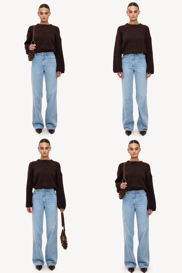 THE STRAIGHT FIT RUFFLE - BLUE