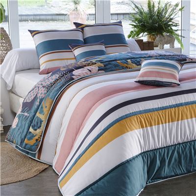 Coussin double face motifs léopard/ rayures