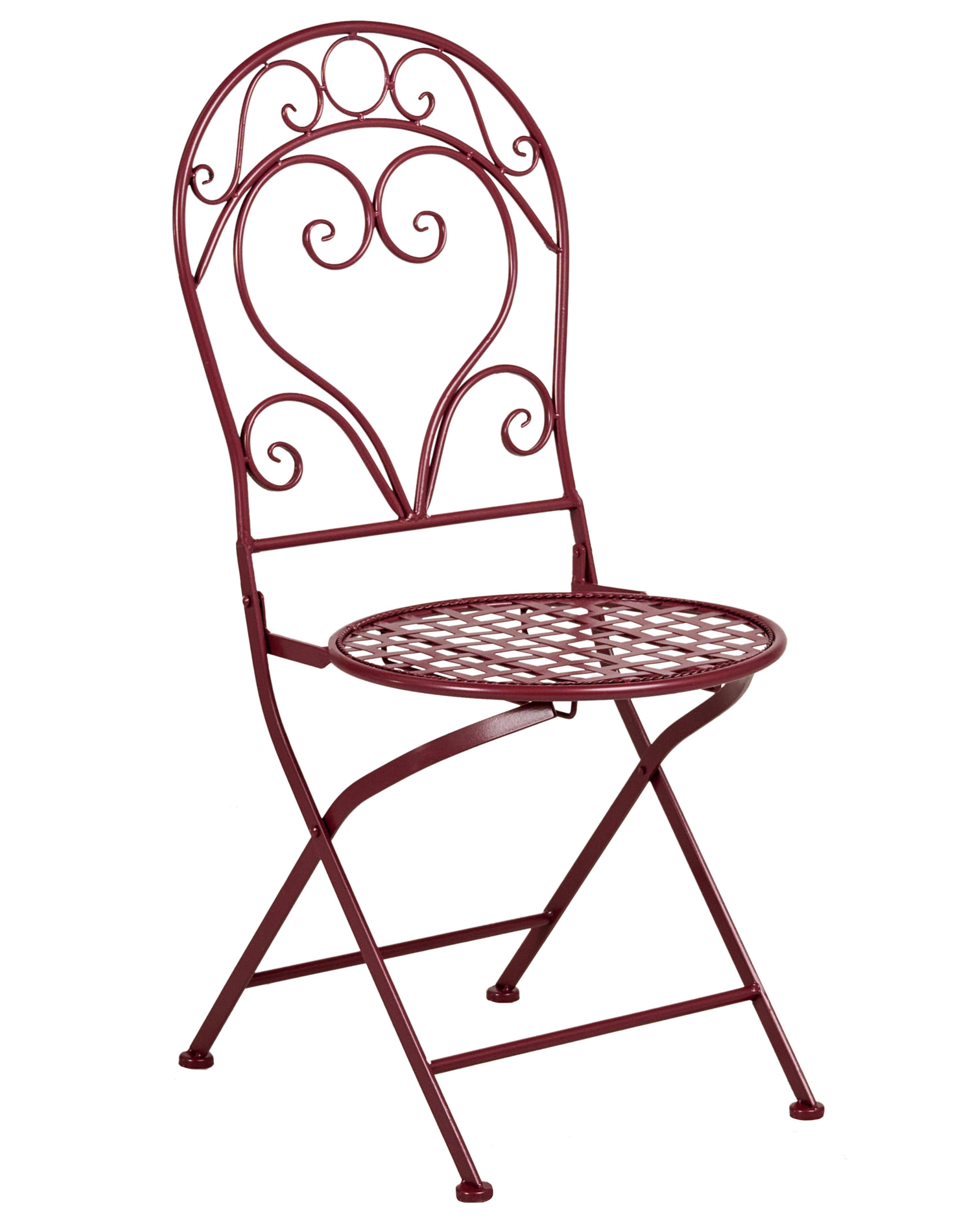 Set van 2 tuinstoelen ALBINIA Metaal Bordeauxrood