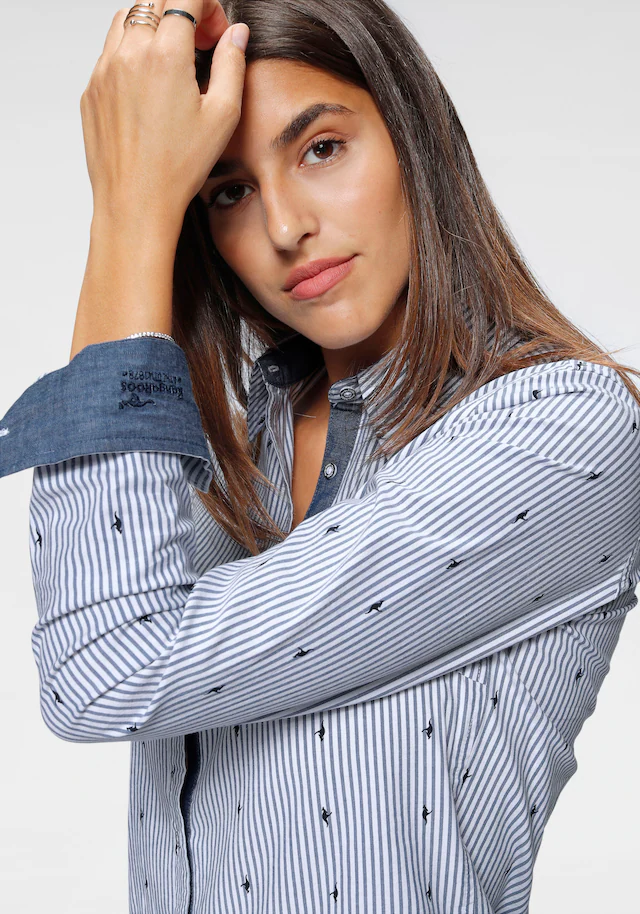 KangaROOS Hemdbluse mit kontrastfarbenen Details