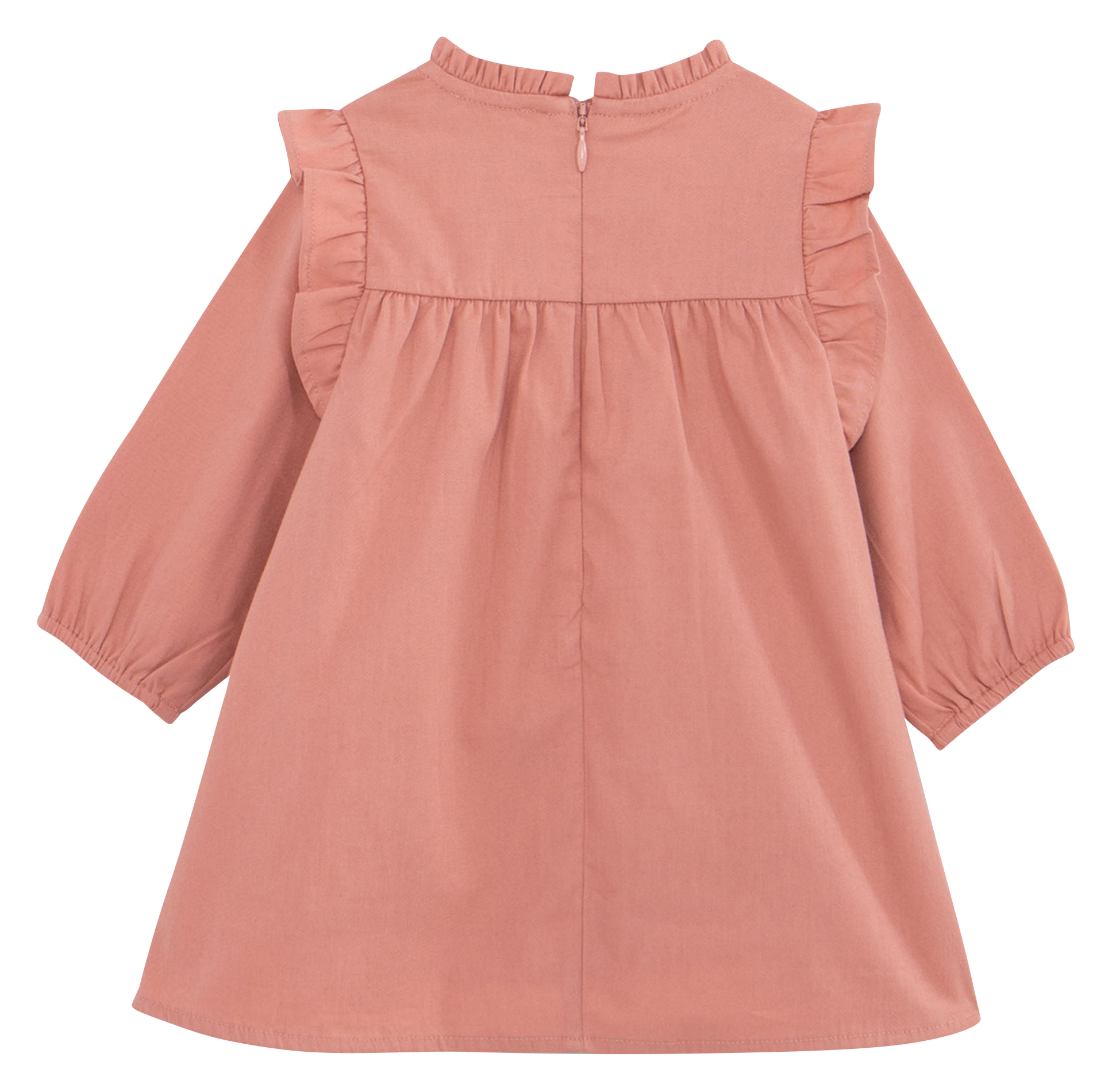 Robe col rond en coton | Rose