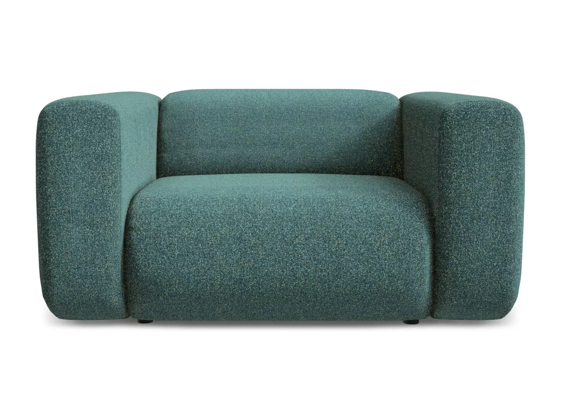Fauteuil en tissu texturé - marin - EKAHI