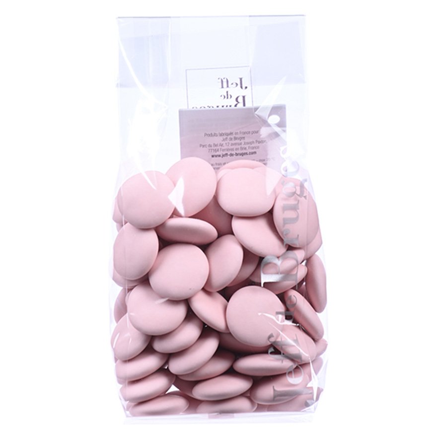 Sachet palets chocolat noir 70 % rose