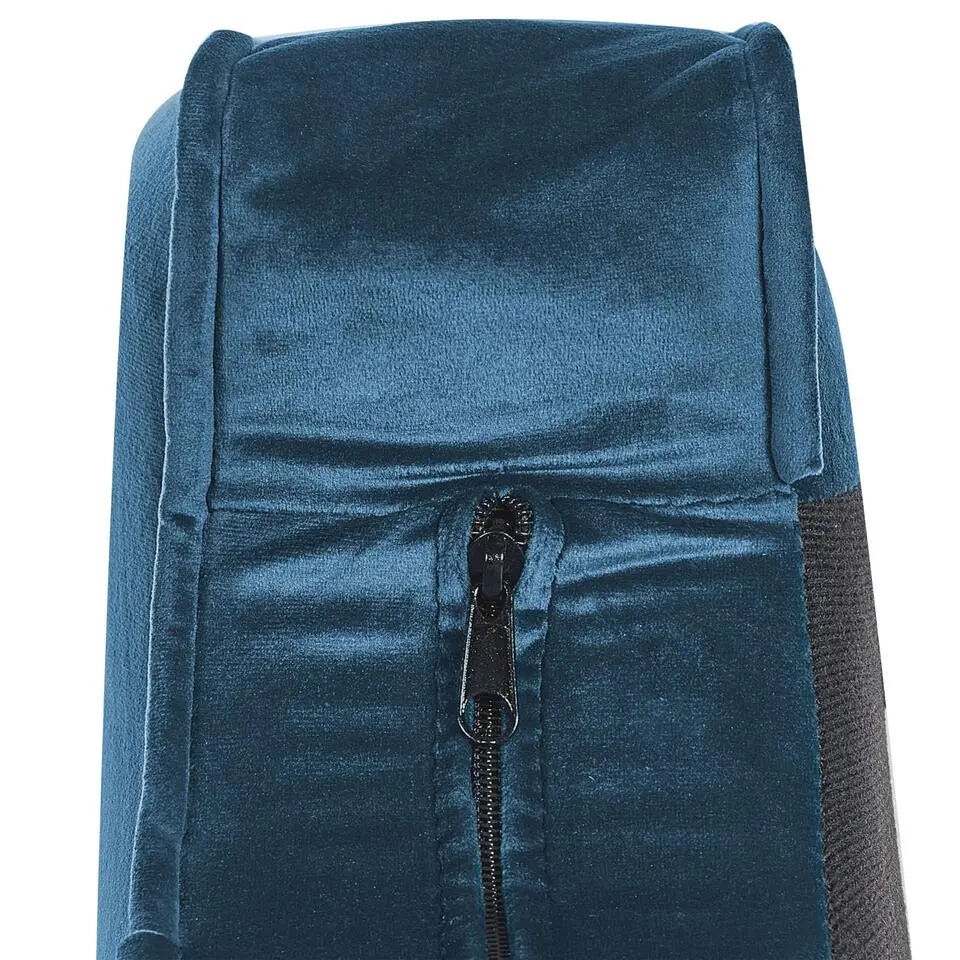 ALLIER - Chaise longue - Blauw - Rechterzijde - Fluweel