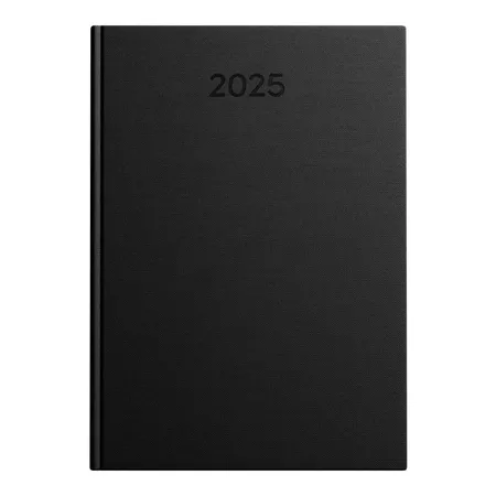 Idena Buchkalender Basic 2025 – DIN A5, FSC® Mix, schwarz