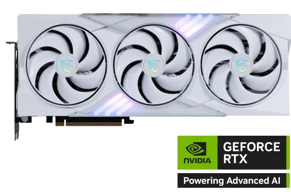 MSI GeForce RTX 5080 16G GAMING TRIO OC - Grafikkort - GeForce RTX 5080 - 16 GB GDDR7 - PCI Express 5.0 - 3 x DisplayPort, HDMI - hvid