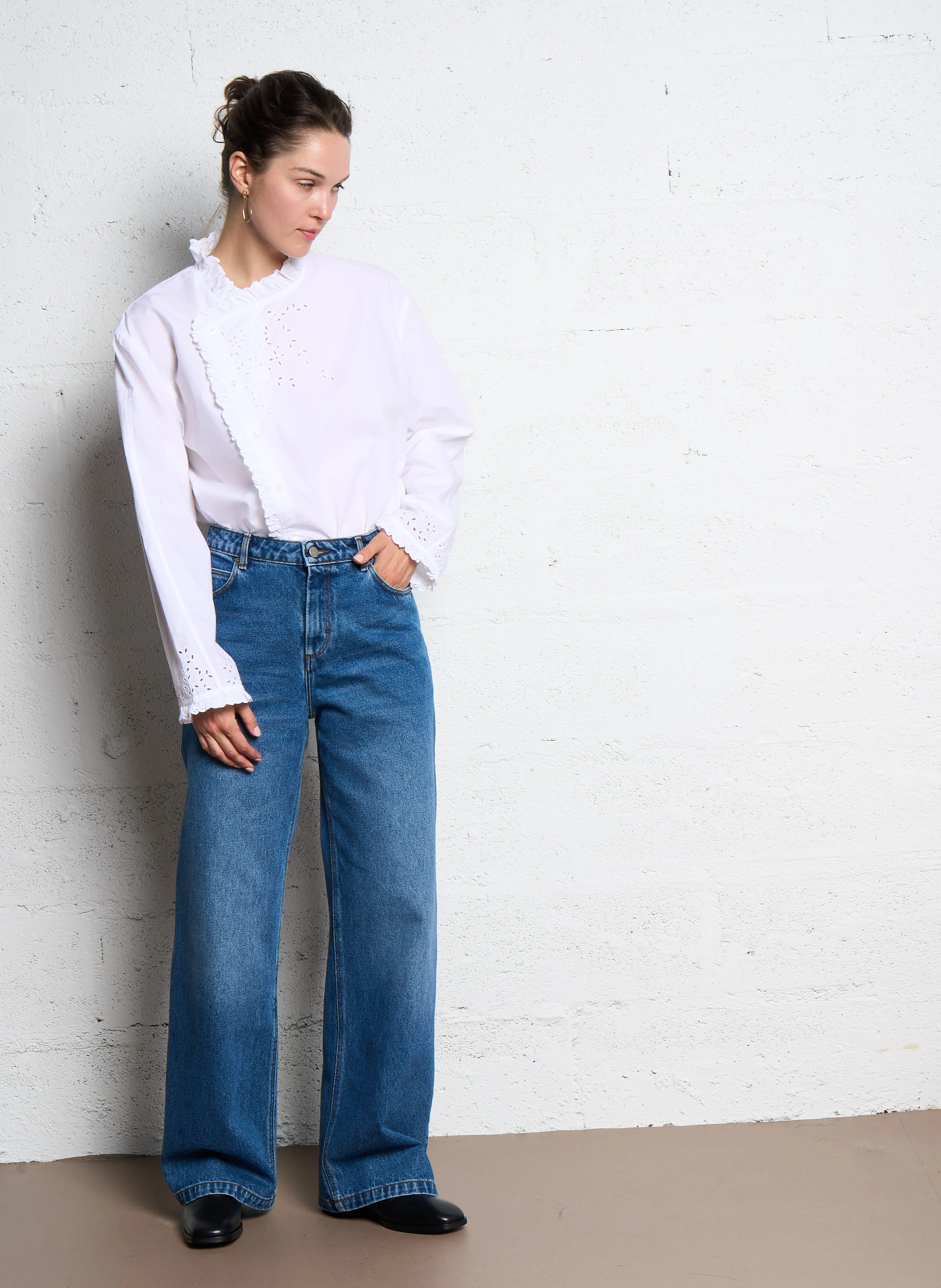 CALVIN - Jean droit en coton | Bleu
