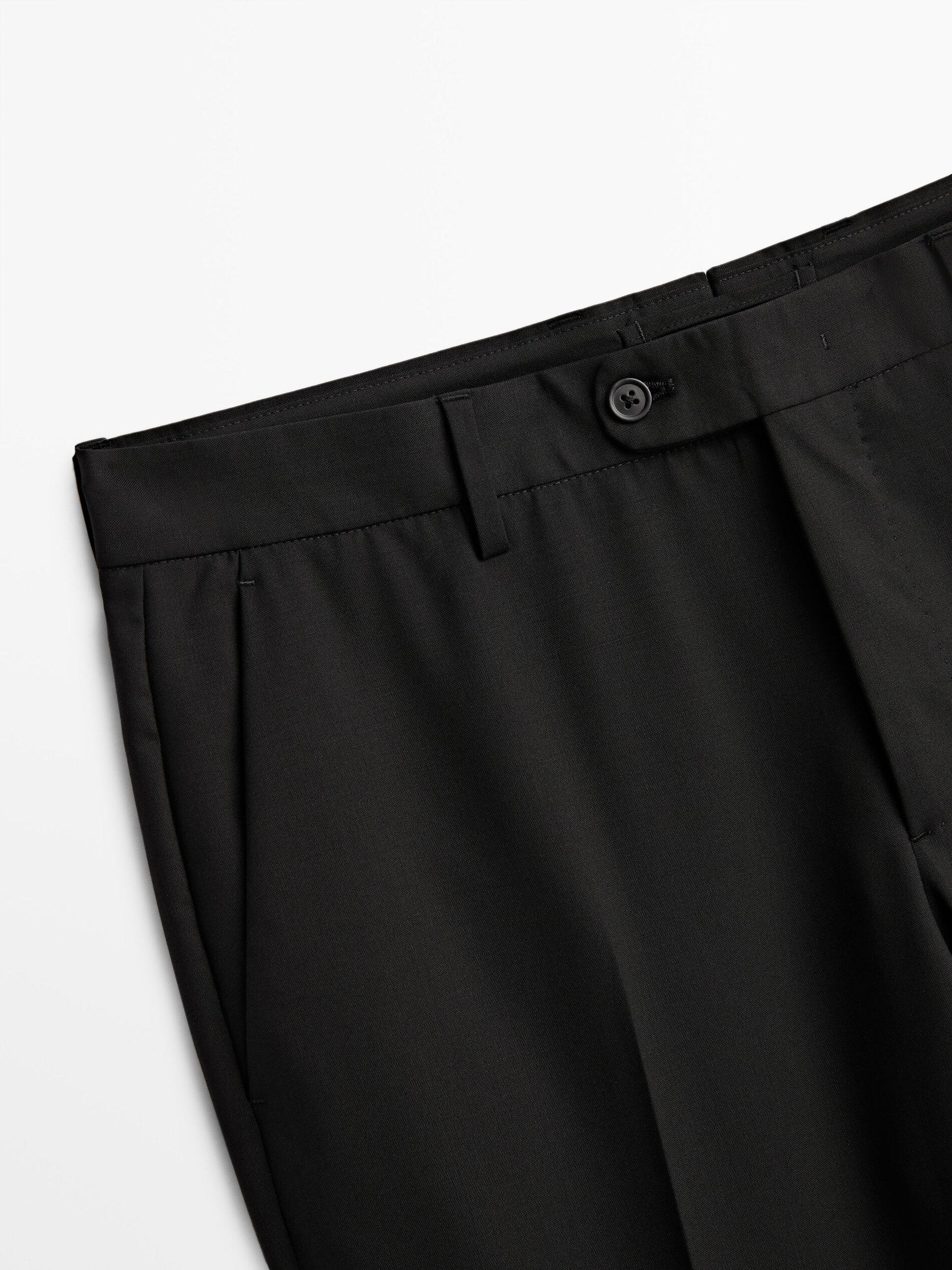 Calça pantalona lana bi-stretch - NEGRO