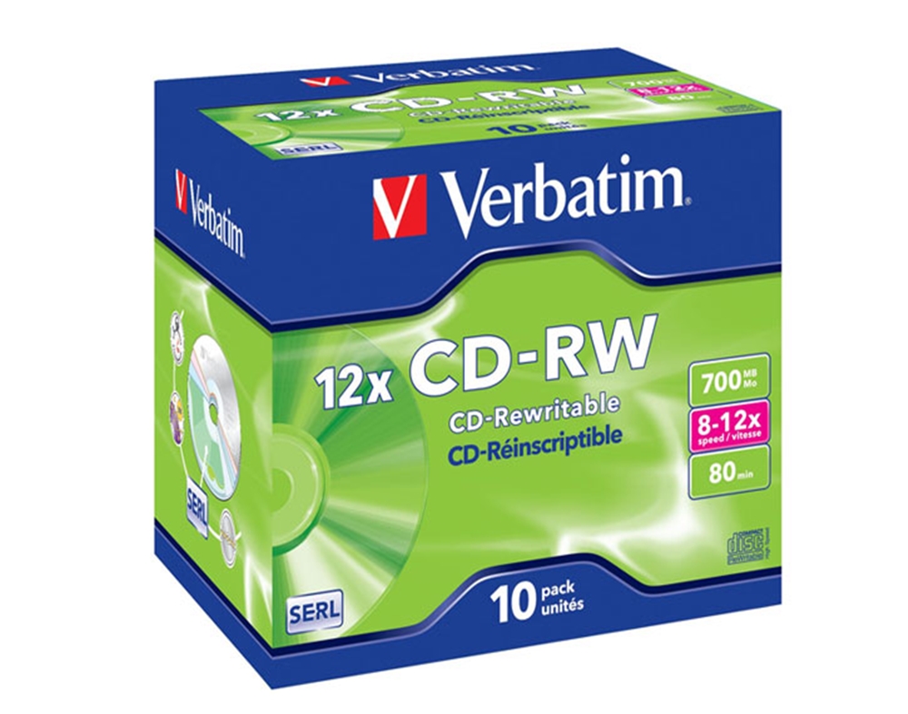 CD-RW VERBATIM HI-SPEED PACK10