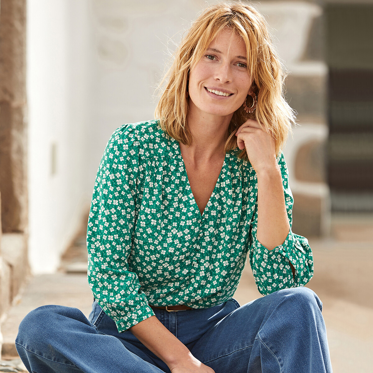 ANNE WEYBURN<br>Calças boca de sino