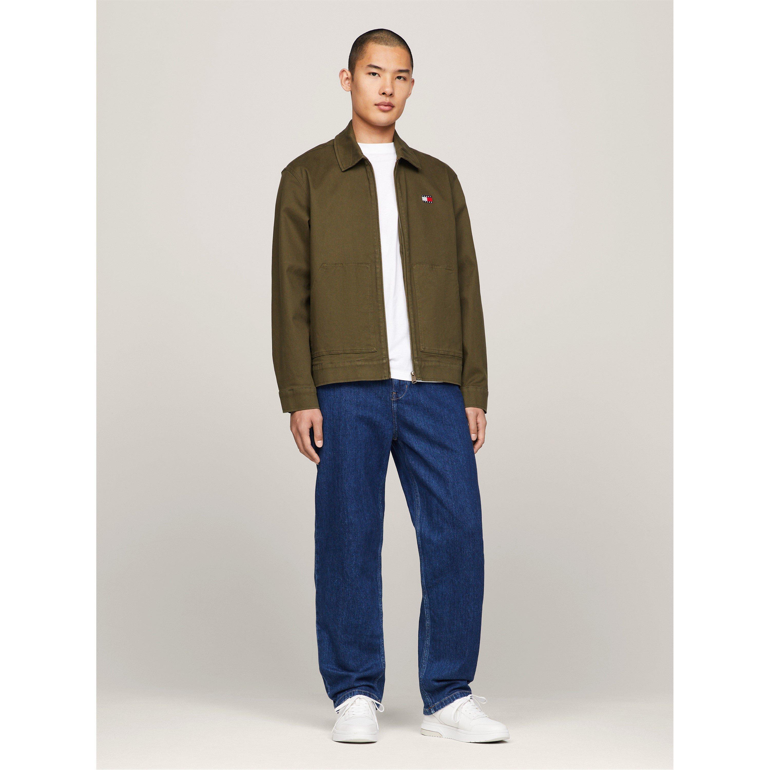 Tommy Jeans Zip-Thru Logo Embroidery Trucker Jacket