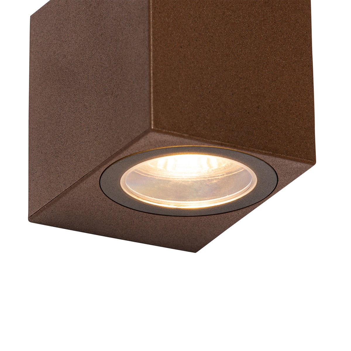 Moderne buitenwandlamp van roestbruin kunststof - Baleno