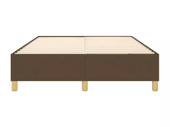 Sommier à lattes de lit Marron foncé 140x190 cm Tissu