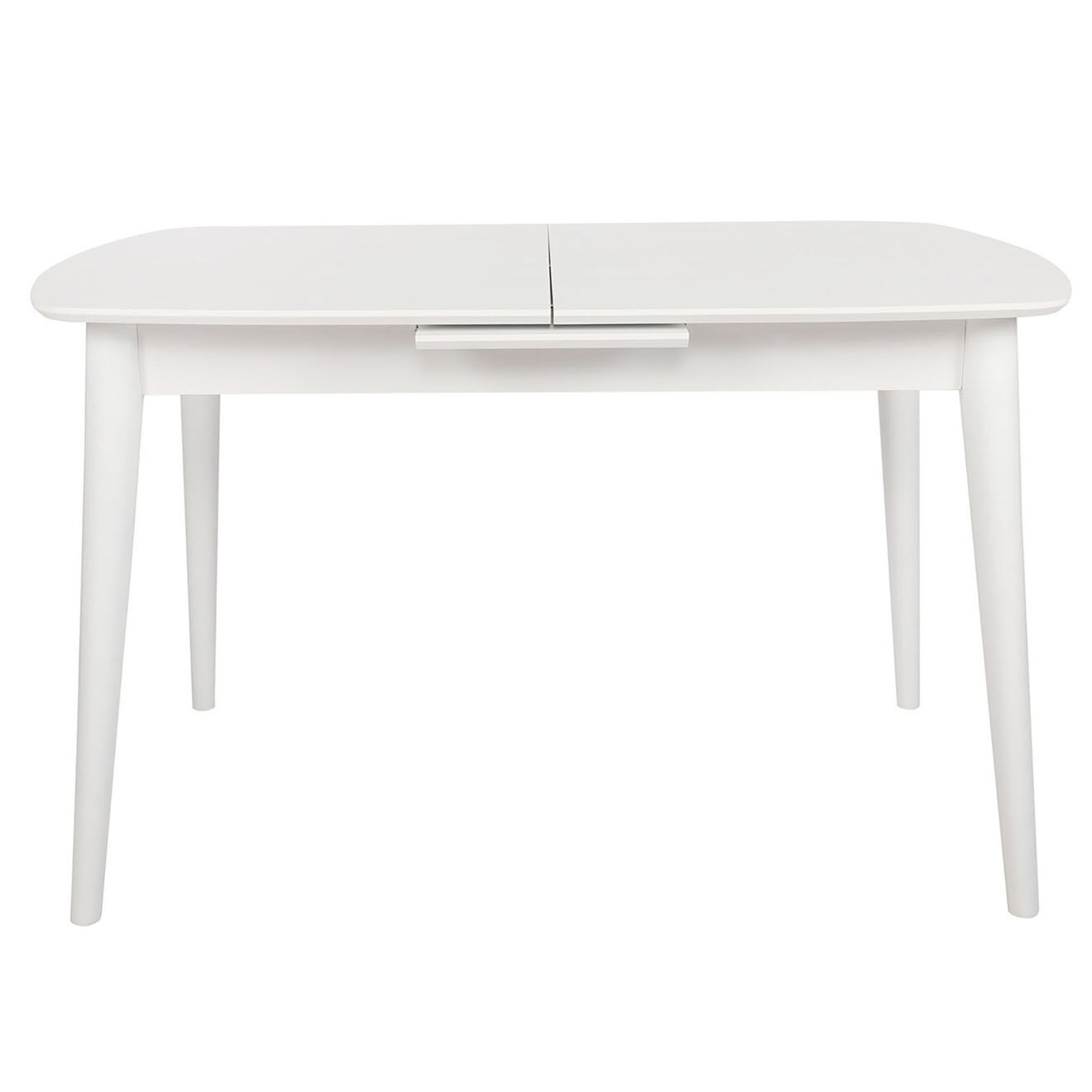 Homitis Table à manger Retro blanche - 130+30x75x80 cm