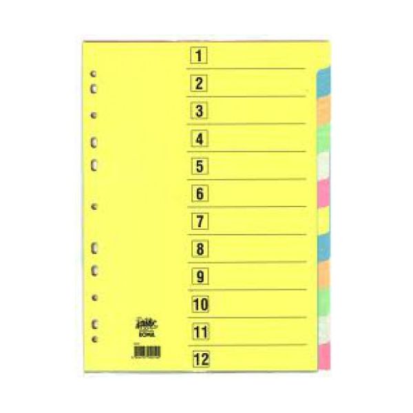 SmartD Separador Cartolina Numerados de 1-12 - 1721025