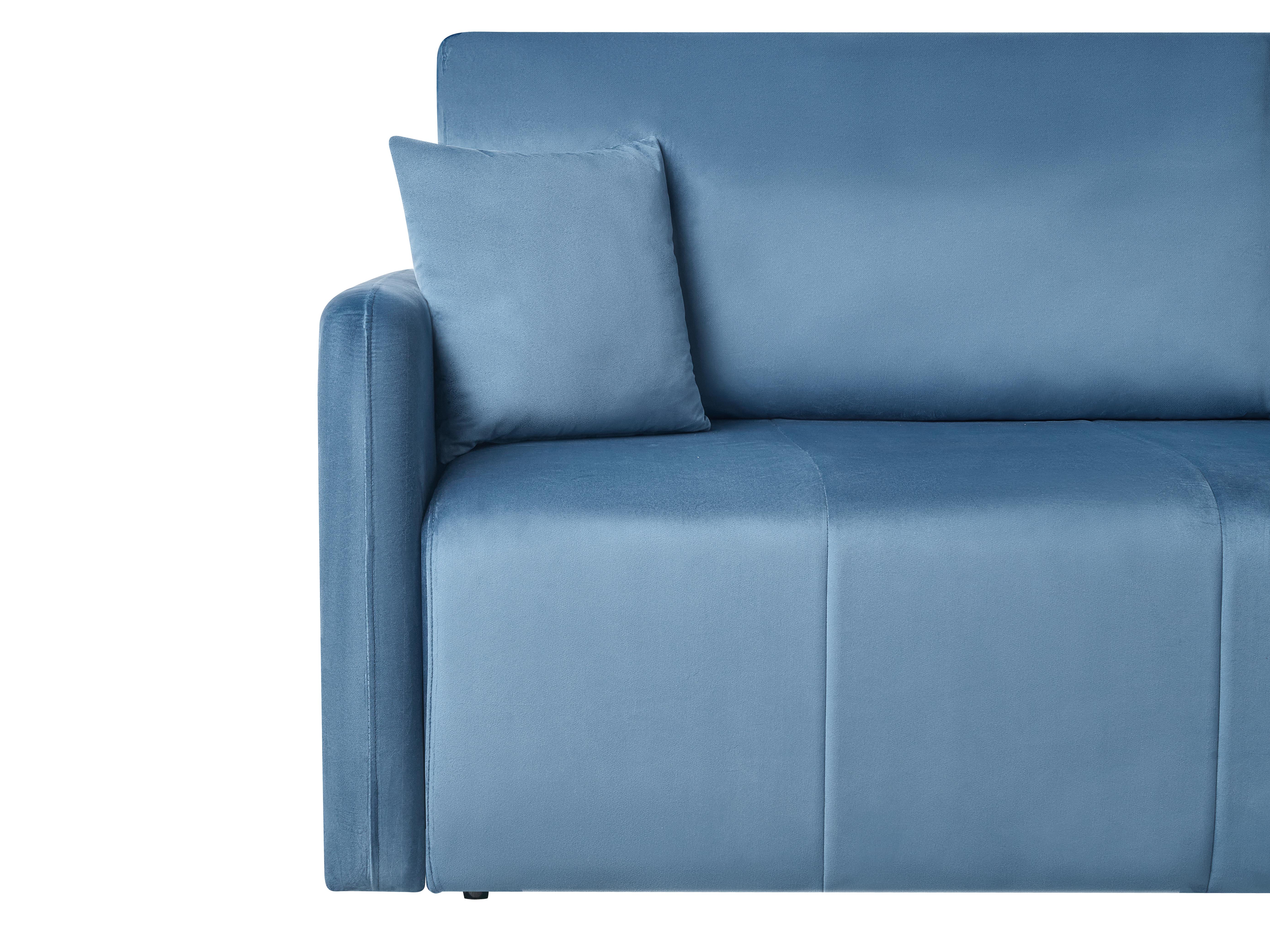 Slaapbank 3-zits EGGE Fluweel Blauw
