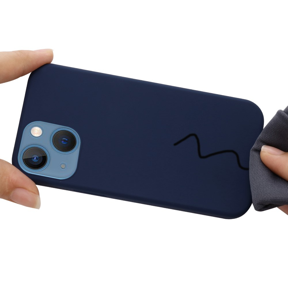 iPhone 15 MagSafe Silikon Case Hülle - Dunkelblau