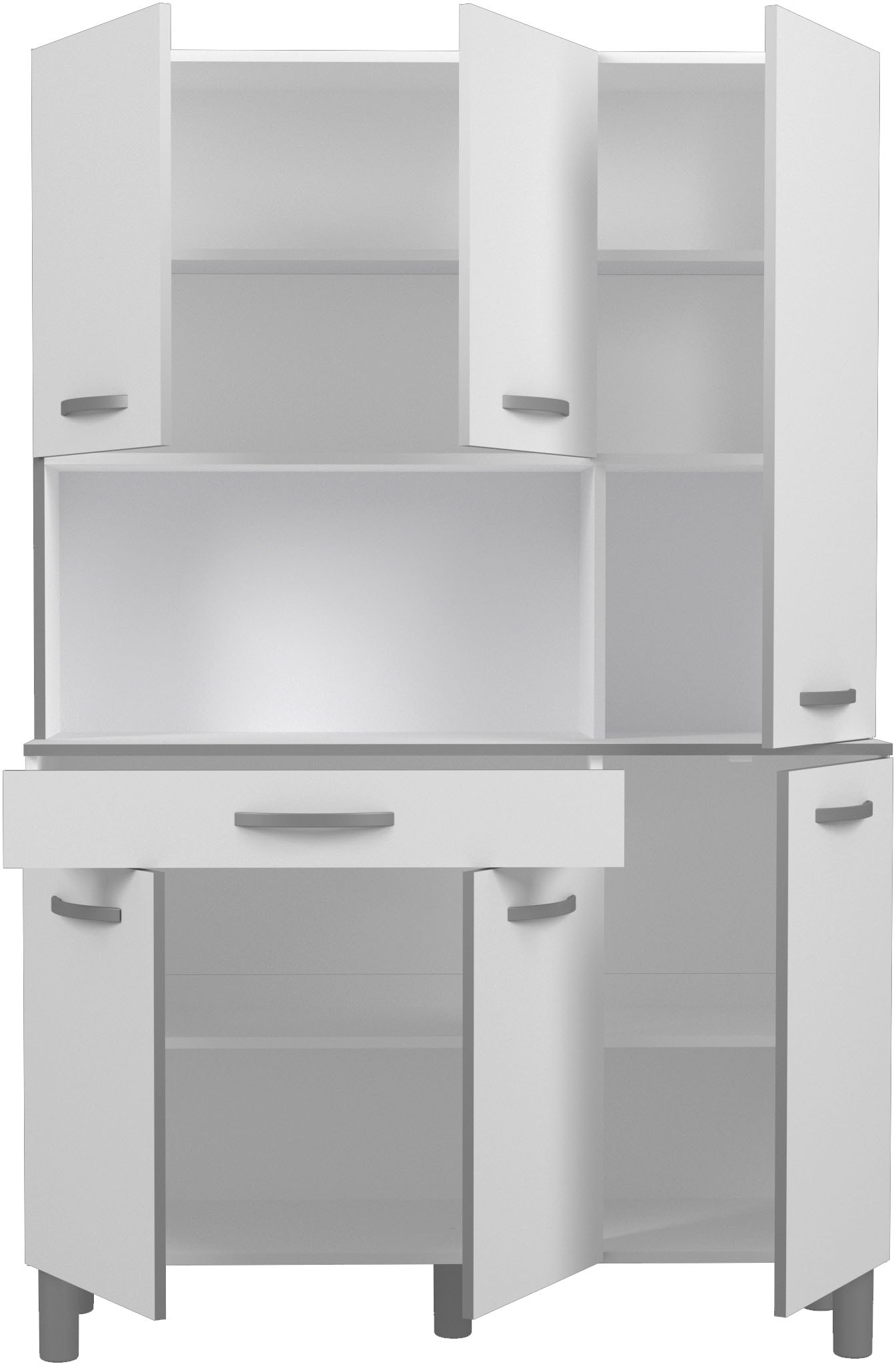 Parisot Buffet »Season 22, Made in Europe, viel Stauraum« B/H/T ca. 120x185x40, 1 Stk. tlg. 6 Türen, Regale, Arbeitsfläche, Schublade, ohne Elektrogeräte