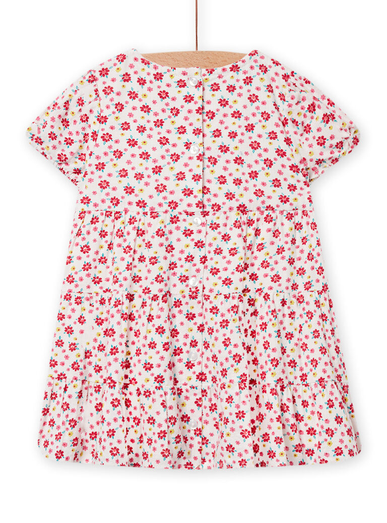 Robe écrue à imprimé fleuri bébé fille