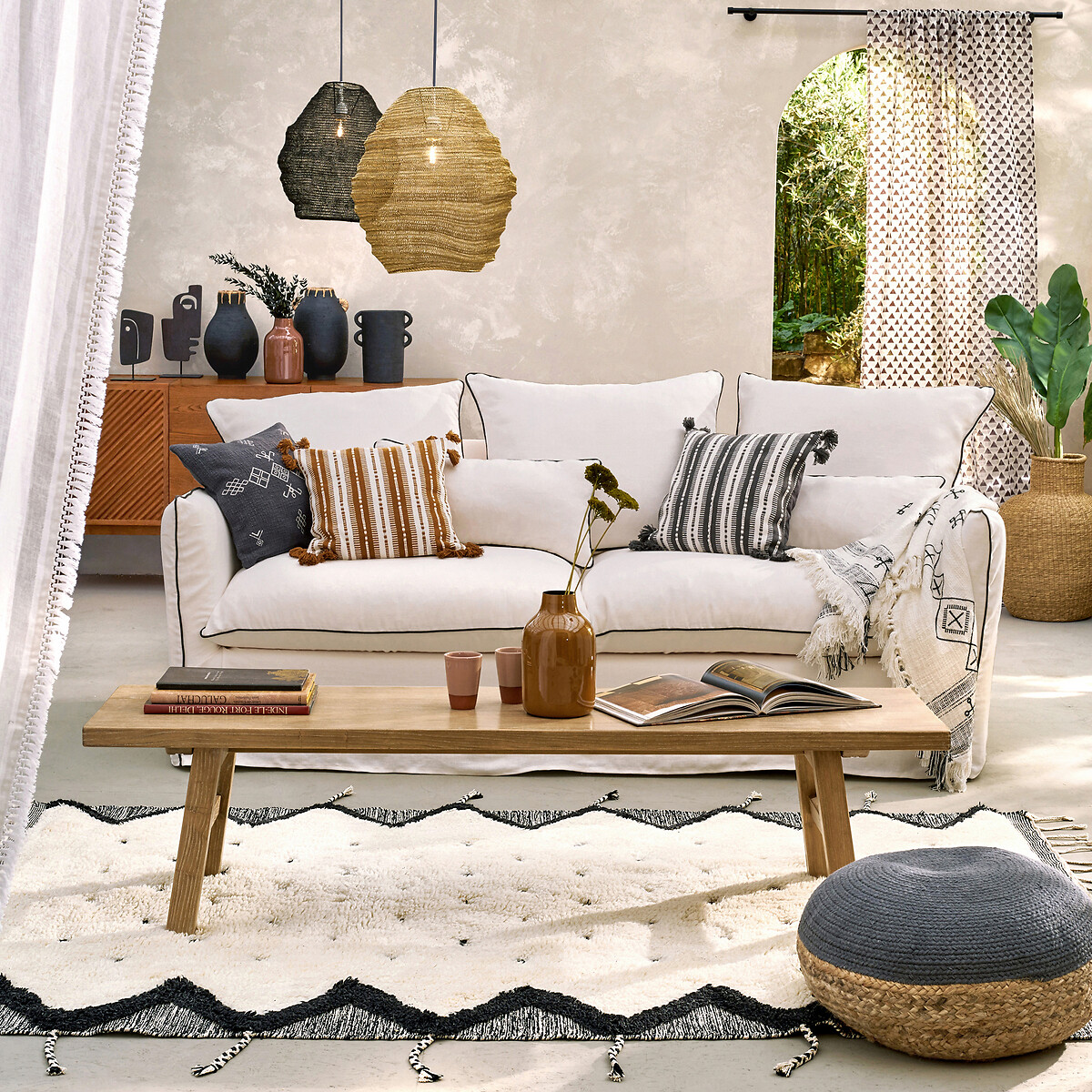 LA REDOUTE INTERIEURS<br>Jarra decorativa em herbário H53 cm, Maylon
