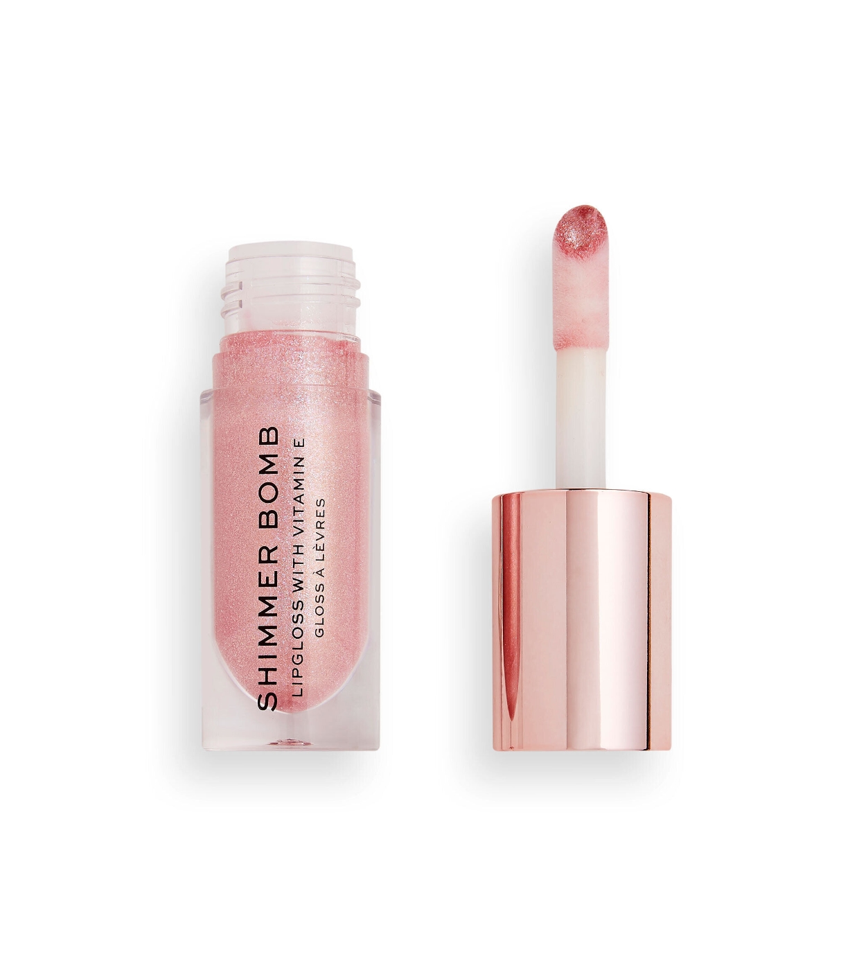 Makeup Revolution - Brilho labial com Shimmer Bomb - Shimmer Nude