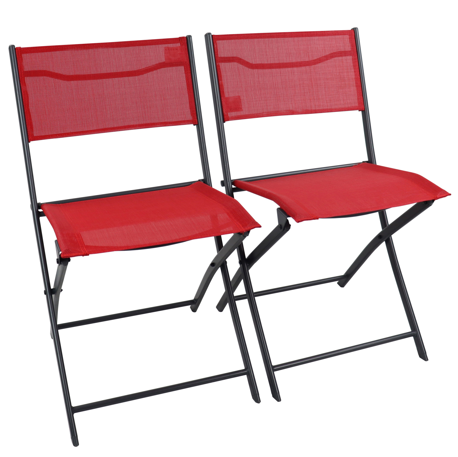 2er-Set Gartenstuhl SUMILA - rot - klappbar