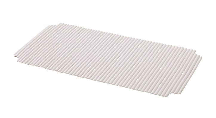 Tapis antidérapant rectangulaire baignoire et douche GoodHome Drina coloris blanc en PA, PE et PP L.69 x l.36 cm