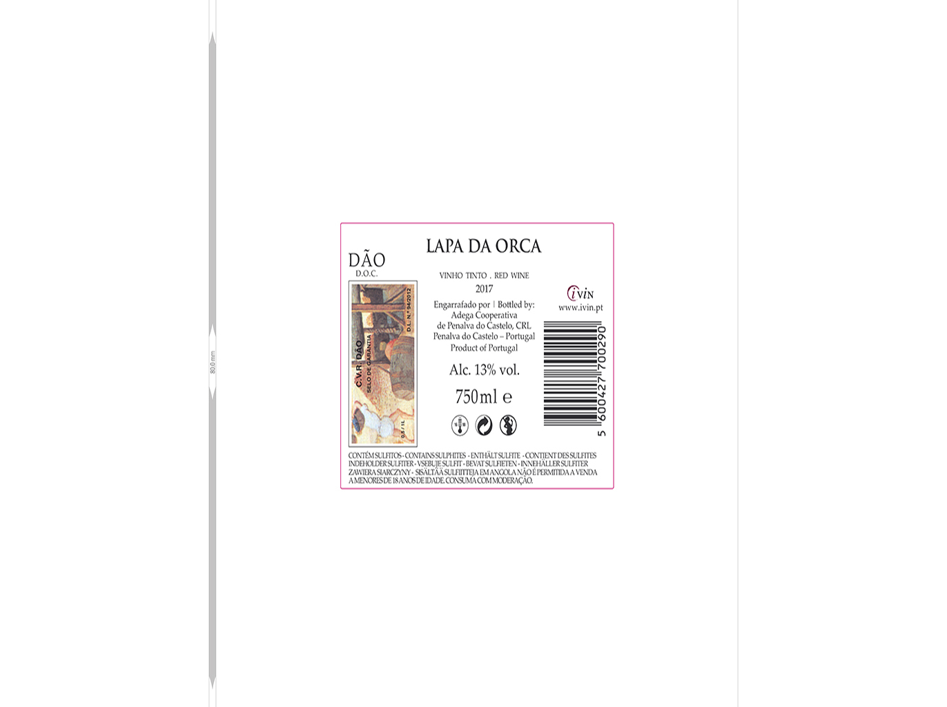 VINHO TINTO LAPA DA ORCA DÃO 0.75L