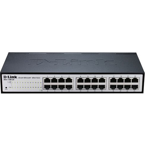 D-Link DGS-1100-24V2 Géré L2 Gigabit Ethernet (10/100/1000) 1U Noir, Gris