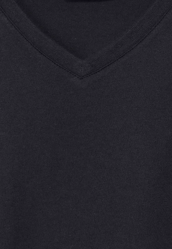 Basic V-Neck  T-Shirt - deep blue