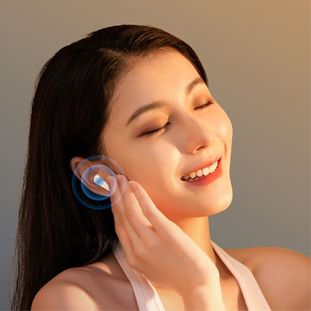 Kabellose TWS Bluetooth 5.3 In-Ear Kopfhörer Headset IPX6 mit Ladecase und Touch Control (280mAh) / Handschlaufe - Schwarz / Grau