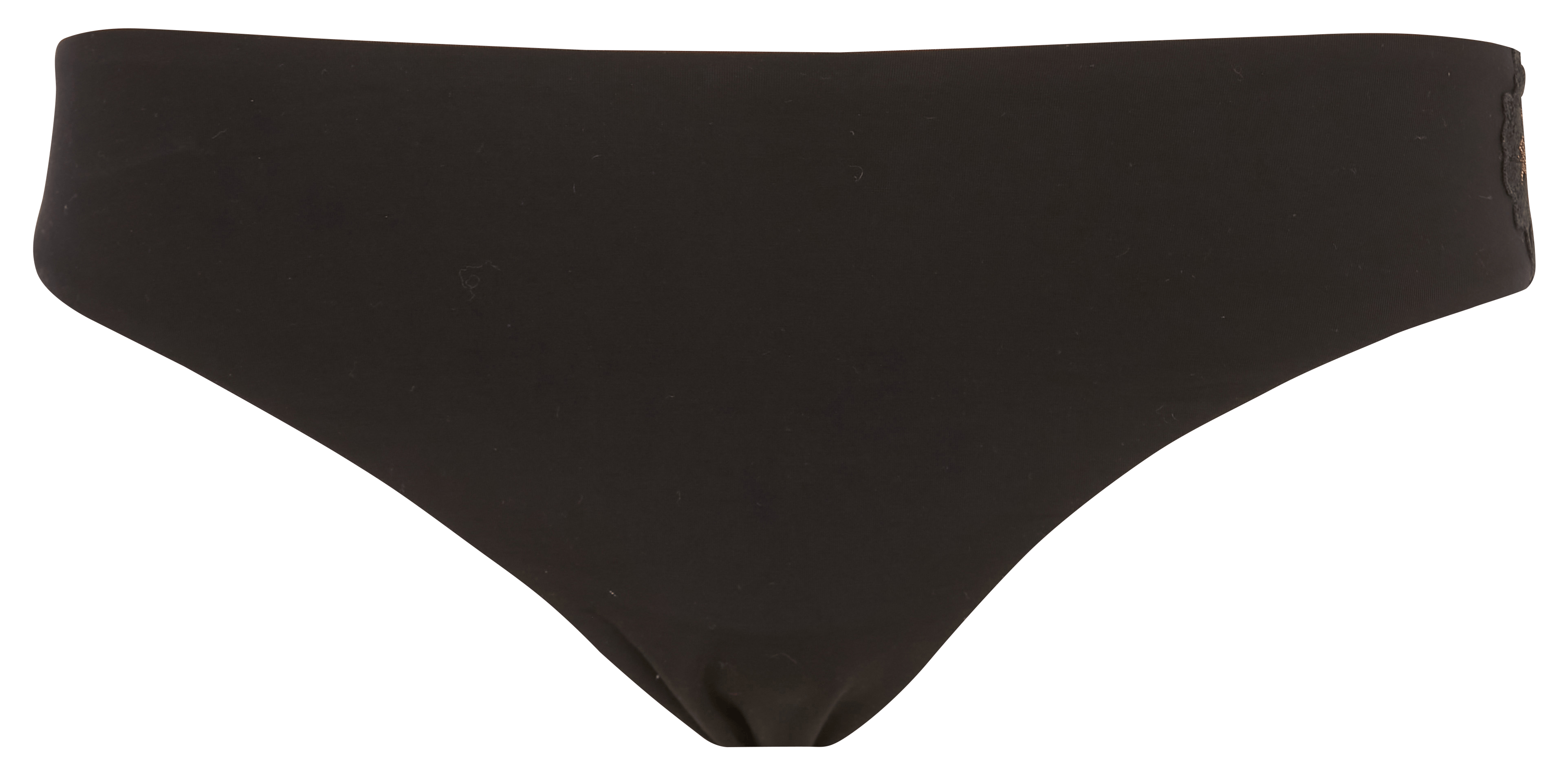 SENSE - Tanga ultra doux brodé| Noir