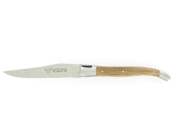 Laguiole 12 cm Feuille de Chêne - Chêne - 2 mitres Couteau de poche par Laguiole en Aubrac