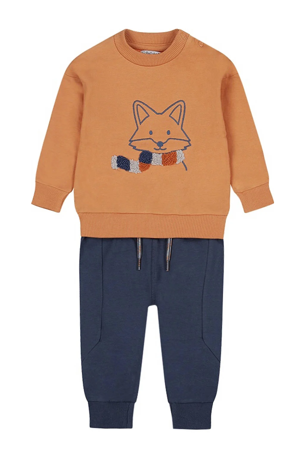 Dirkje Sweater + broek oranje/blauw