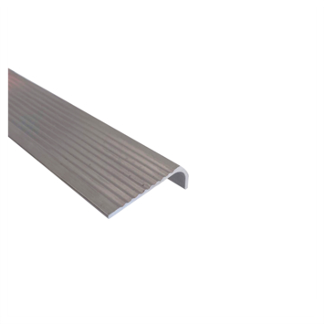 Trapkant mat aluminium 40x15x2000x1,6 mm
