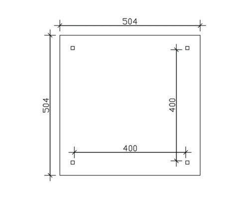 Gazebo SKAN WOOD Cannes maat 3 504 x 504 cm natuurlijk