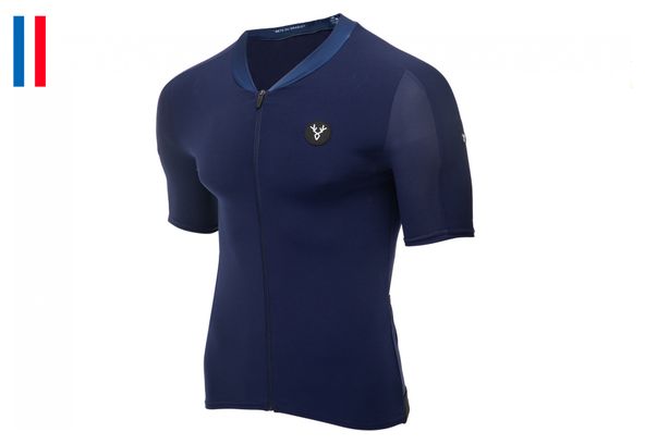 Maillot Manches Courtes LeBram Allos Bleu Coupe Aero