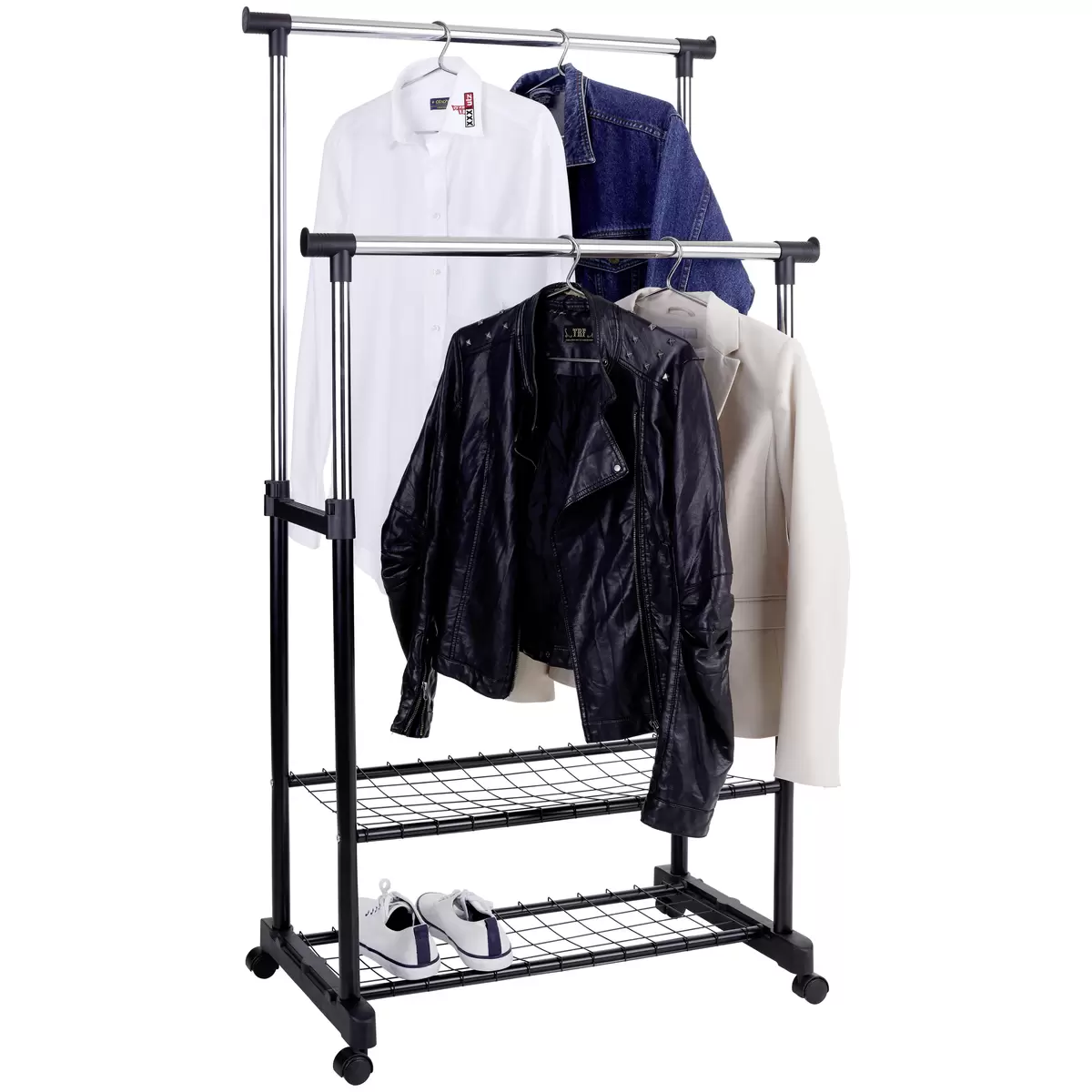 Rollgarderobe Tacitus schwarz,Chrom