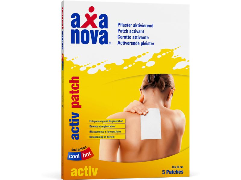 Axanova Activ Patch 10 x 14 cm, 5 Stück Schmerzpflaster, wärmend und kühlend