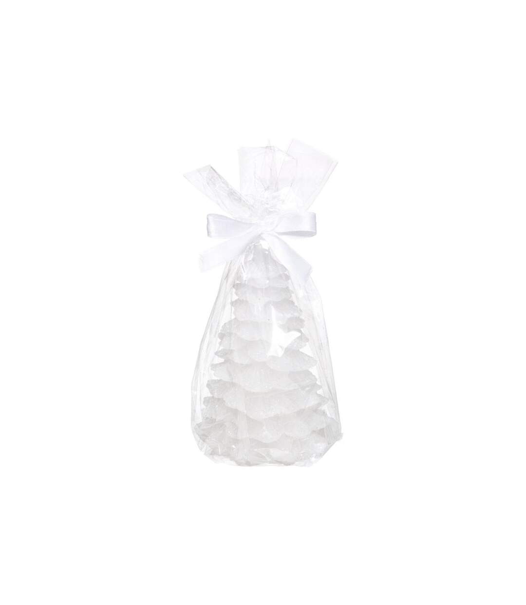 Bougie Déco Led Sapin 10cm Blanc